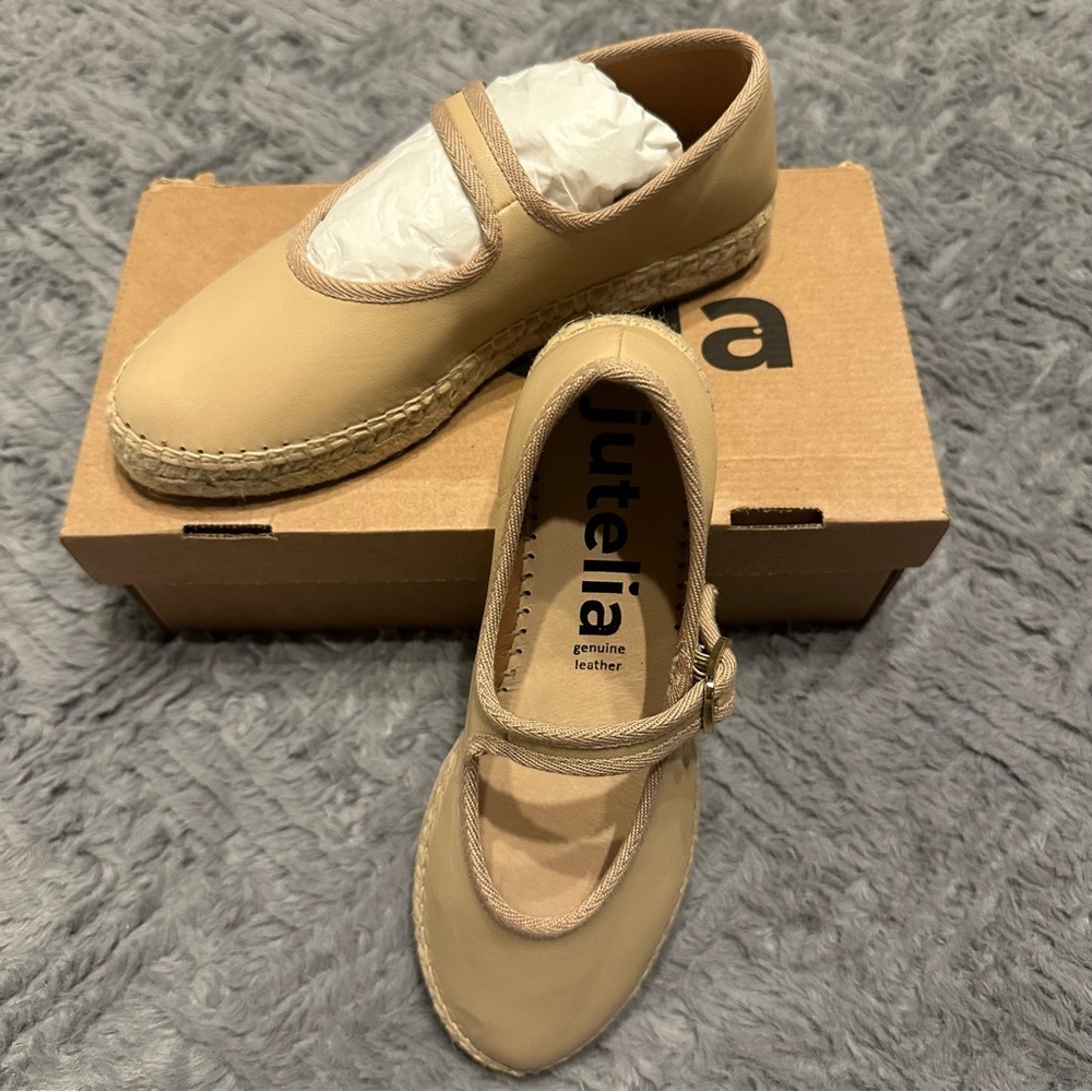 Jutelia  Women's Tan Espadrilles Size 37 EUR